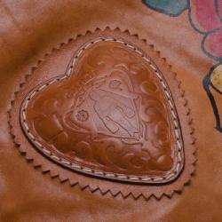 Pre Owned Gucci Tattoo Heart Tribeca Messenger Bag 