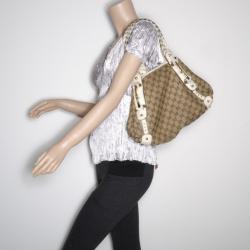 Pre Owned Gucci Pelham Monogram Shoulder Bag 