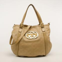 مملوكة مسبقًا Gucci Beige Running Guccissima Hobo 