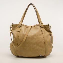 مملوكة مسبقًا Gucci Beige Running Guccissima Hobo 