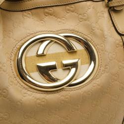 مملوكة مسبقًا Gucci Beige Running Guccissima Hobo 