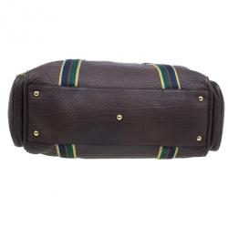 Pre Owned حقيبة سفر غوتشي جلد بني