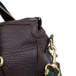 Pre Owned حقيبة سفر غوتشي جلد بني