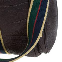 Pre Owned حقيبة سفر غوتشي جلد بني