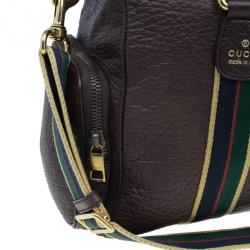 Pre Owned حقيبة سفر غوتشي جلد بني