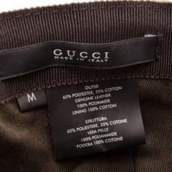 Pre Owned Gucci Brown Monogram GG Baseball Cap