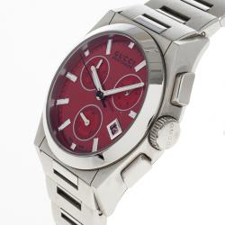 Gucci Red Stainless Steel Pantheon Men's Watch 36MM