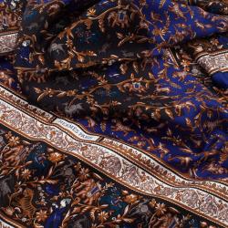 Pre Owned Hermes Blue Chasse En Inde Square Scarf
