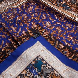 Pre Owned Hermes Blue Chasse En Inde Square Scarf