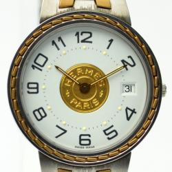 Hermes 18K Gold SS Ladies Wristwatch 