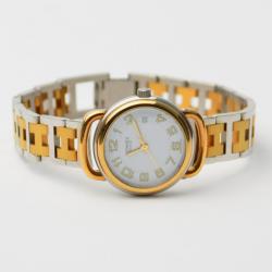 Pre Owned Hermes Gold & Silver SS Ladies Wristwatch