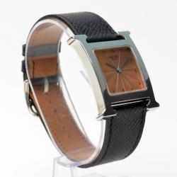 Hermes Heure H SS Maroon Ladies Wristwatch