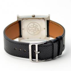 Hermes Heure H SS Maroon Ladies Wristwatch