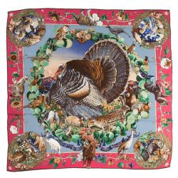 Pre Owned Hermes Faune Et Flore Du Texas Silk Square Scarf