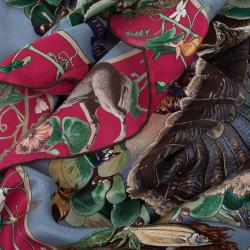 Pre Owned Hermes Faune Et Flore Du Texas Silk Square Scarf