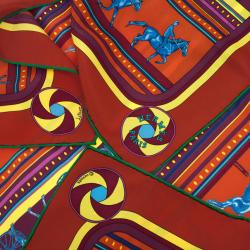 Pre Owned Hermes Silk Sequences Square Scarf