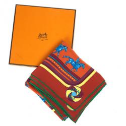 Pre Owned Hermes Silk Sequences Square Scarf