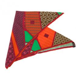 مملوكة مسبقًا Hermes Pink Silk 'Carre En Cravates' Square Scarf