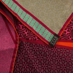 مملوكة مسبقًا Hermes Pink Silk 'Carre En Cravates' Square Scarf