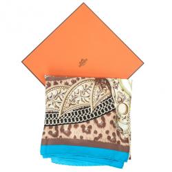 Pre Owned Hermes Casques et Plumets Silk Scarf