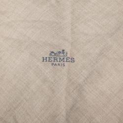 Hermes Cream Scarf