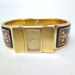 Pre Owned Hermes Loquet Wristwatch GP Gold Ladies