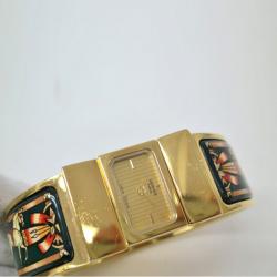 Pre Owned Hermes Loquet Wristwatch GP Gold Ladies