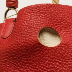 Pre Owned Hermes Pebbled Leather Cutout Tote