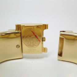 Hermes Loquet Gold-Plated SS Enamel Womens Wristwatch 19 MM