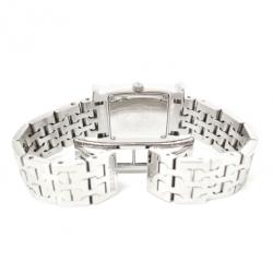 Hermes H Watch Diamond SS White Womens Wristwatch 22 MM