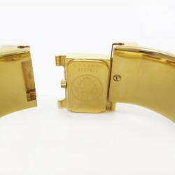 Pre Owned Hermes Loquet GP Gold/Green Ladies Wristwatch