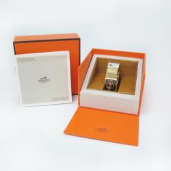 Pre Owned Hermes Loquet GP Gold/Green Ladies Wristwatch