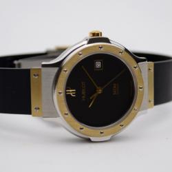 Pre Owned Hublot Black 18 K Rose Gold SS Classic Womens Wristwatch 32 MM