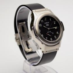 Hublot Black SS Rubber Reserve de Marche Womens Wristwatch 42 MM
