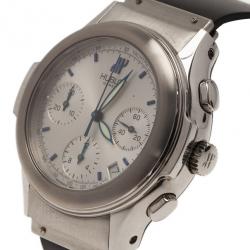 Pre Owned Hublot Silver Stainless Steel Fusion Men's Wristwatch 38MM