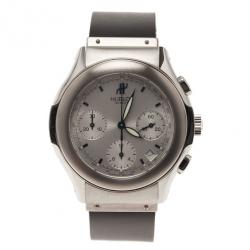 Pre Owned Hublot Silver Stainless Steel Fusion Men's Wristwatch 38MM