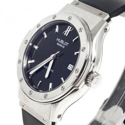 Pre Owned Hublot Classic SS Power Reserve Mens Wristwatch 41.6 MM