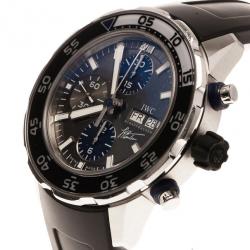 IWC Black Stainless Steel Limited Edition Aquatimer Men's Wristwatch 46MM