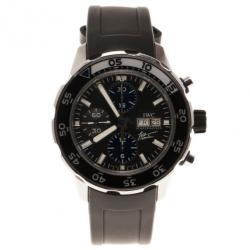 IWC Black Stainless Steel Limited Edition Aquatimer Men's Wristwatch 46MM