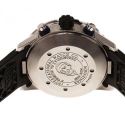 IWC Black Stainless Steel Limited Edition Aquatimer Men's Wristwatch 46MM