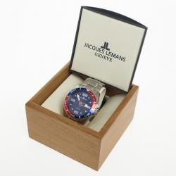 Jacques Lemans Haiti Sports 1-1465C Stainless Steel Quartz Blue Mens Wristwatch 46 MM