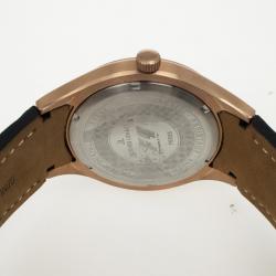 Jacques Lemans F 5035 Stainless Steel Leather Quartz Mens Wristwatch 46MM
