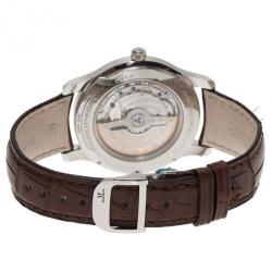 Jaeger LeCoultre White Stainless Steel Master Collection Men's Wristwatch 39MM