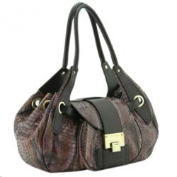 Pre Owned Jimmy Choo Tie-Dye Python Rianne Satchel