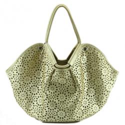 مملوكة مسبقًا Jimmy Choo Gold Metallic Perforated Leather Star Tote