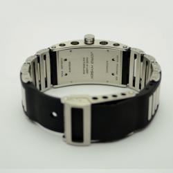 Pre Owned Jorg Hysek Black Stainless Steel Rubber Ladies Wristwatch 42 MM