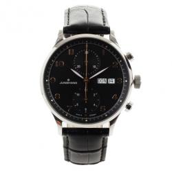 Junghans Black Stainless Steel Arthur Attaché Chronograph Men's Wristwatch 40MM