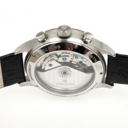 Junghans Arthur Attaché SS Leather Chronograph Mens Wristwatch 40 MM