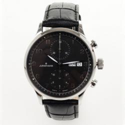 Junghans Arthur Attaché SS Leather Chronograph Mens Wristwatch 40 MM