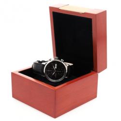 Junghans Arthur Attaché SS Leather Chronograph Mens Wristwatch 40 MM